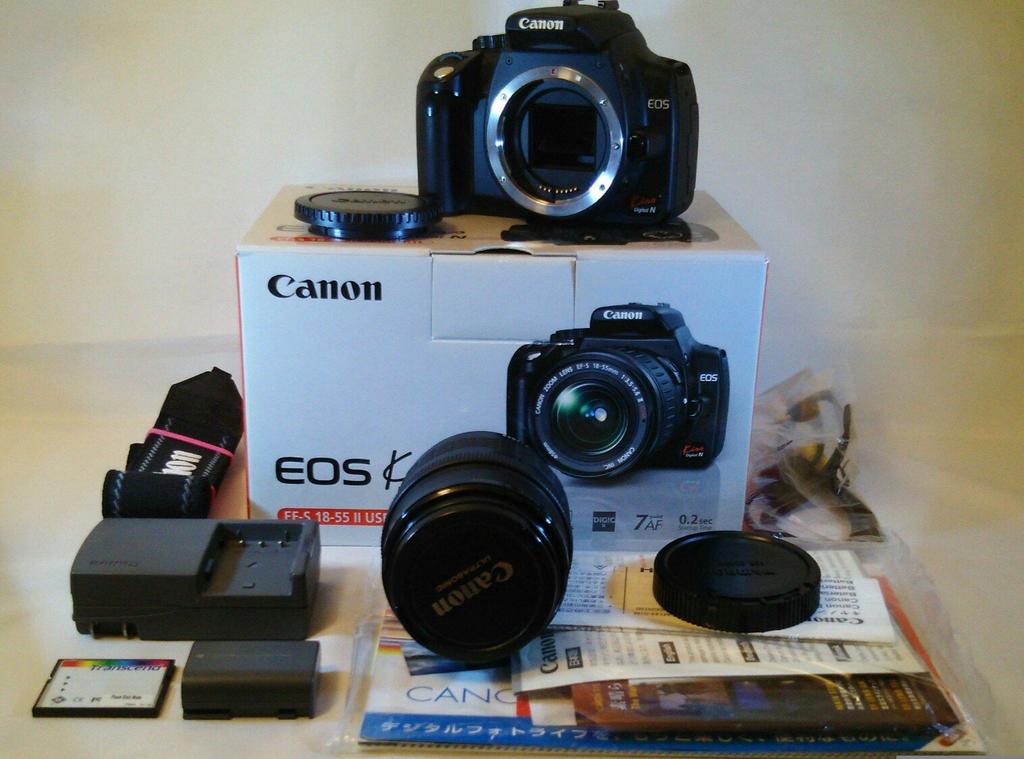 Canon EOS KISS Digital N Black Body USM Kit EF-S 18-55