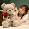 Rose Teddy Bear Plush Toy With Pp Cotton Filling Romantic Gifts Home Decor Doll