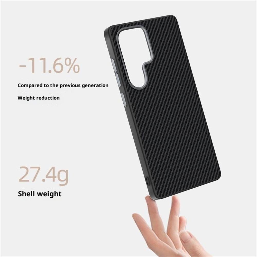 ABEEL Для Samsung Galaxy S25 FE Магнитный чехол Текстура углеродного волокна ТПУ ПК ПУ Задняя крышка телефона