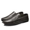 Мода 2025 Осень НОВЫЕ Мужские лоферы Удобная плоская повседневная обувь Мужские дышащие мокасины Слипоны Мягкая кожа Обувь для вождения