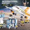 678PCS International Airport Building Blocks Passenger Aircraft Console Terminal Plane Model Brick Kids Educational DIY Toy Gift