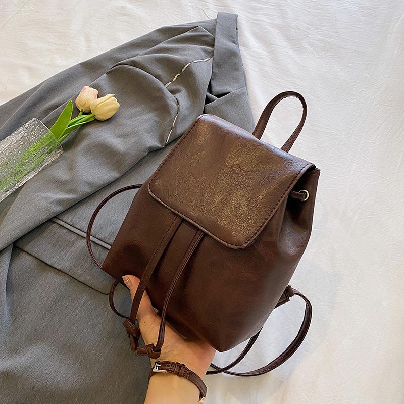 Ретро Американский Стиль Рюкзак из ПУ Девичьи Сумки для Поездок Женские Уличные Портативные Сумки для Хранения Большая Вместимость Студенческая Сумка Подарок