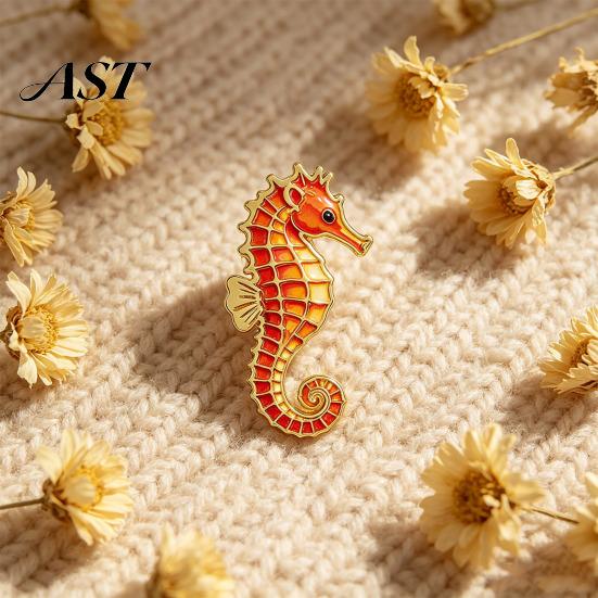 Metal Octopus Badge Cartoon Sea Animal Brooch, Dolphin Whale Seahorse Enamel Marine Brooch Pin, Hats Bags Scarves Clothes Decorative Accessory Ocean