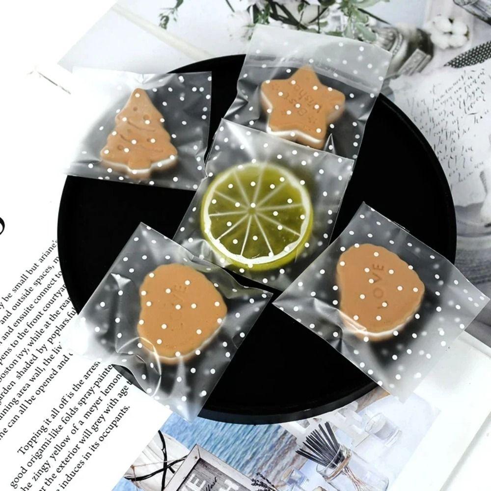 100pcs Self-adhesive Candy Bag Baking Packaging Gift Bag Party Cookie Bag Cookies Packing