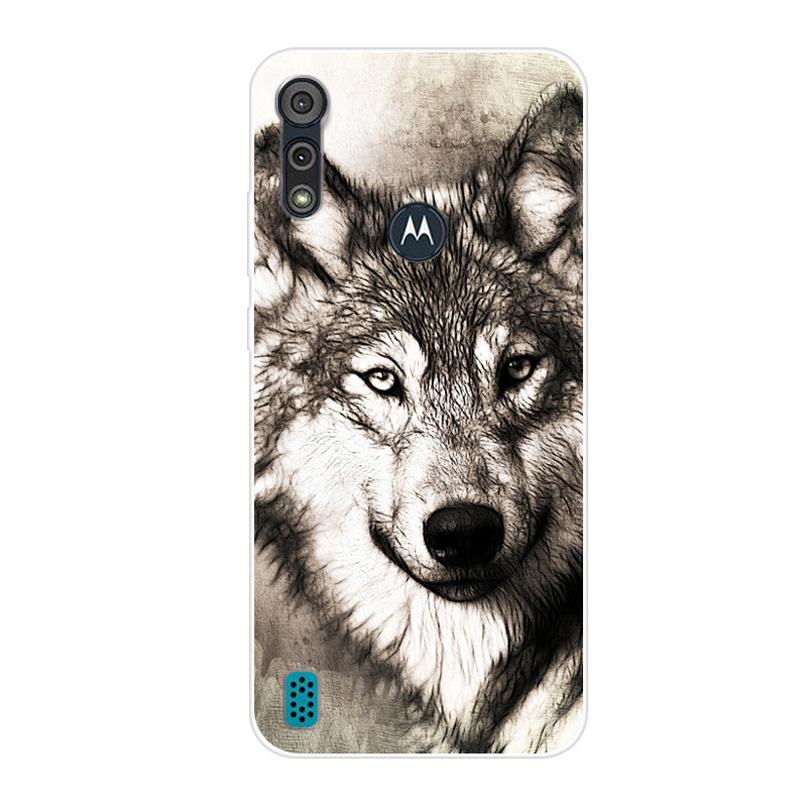 For Motorola Moto E6S 2020 Case Shockproof Soft Silicone TPU Back Cover For Moto E6S 2020 E6i Phone Cases E 6S Case Cute Cartoon