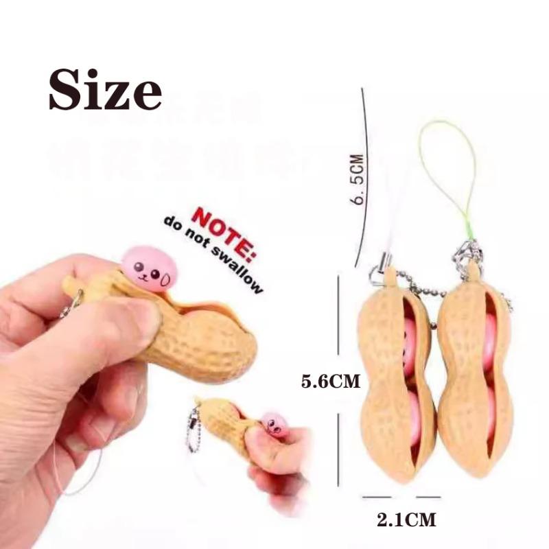 Арахис Fidget Squishy Сжимаемая игрушка для детей взрослых Креативный Забавный Брелок Подарок Портативный Снятие Напряжения Арахис Игрушки для Снятия Стресса