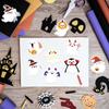 500Pcs/Roll Funny Halloween Decorative Stickers Cute Pumpkin Ghost Skull Spider Bat Label Decal Graffiti Stickers Diy Phone