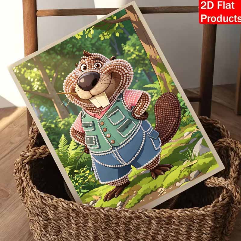 Disney Жемчужная живопись Сделай сам Мистер. Креативная жемчужная иллюстрация в стиле бобра, жемчужная живопись, живопись жемчужными драгоценными камнями, поделки для украшения стен дома