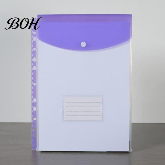 Loose-leaf Binder Compatible 3Pcs 11 Hole A4 File Folder with Snap Button, Colorful Document Organizer, Office Supplies Organizer Horizontal