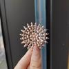 New Shiny Creative Rhinestone Petal Brooches For Women Luxury Designer Brooch Pin Fashion Dress Accessories Jewelry Gifts