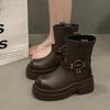 Модные женские сапоги зимние модные туфли на платформе 2024 дизайнерские износостойкие женские ботильоны сапоги Zapatos Mujer