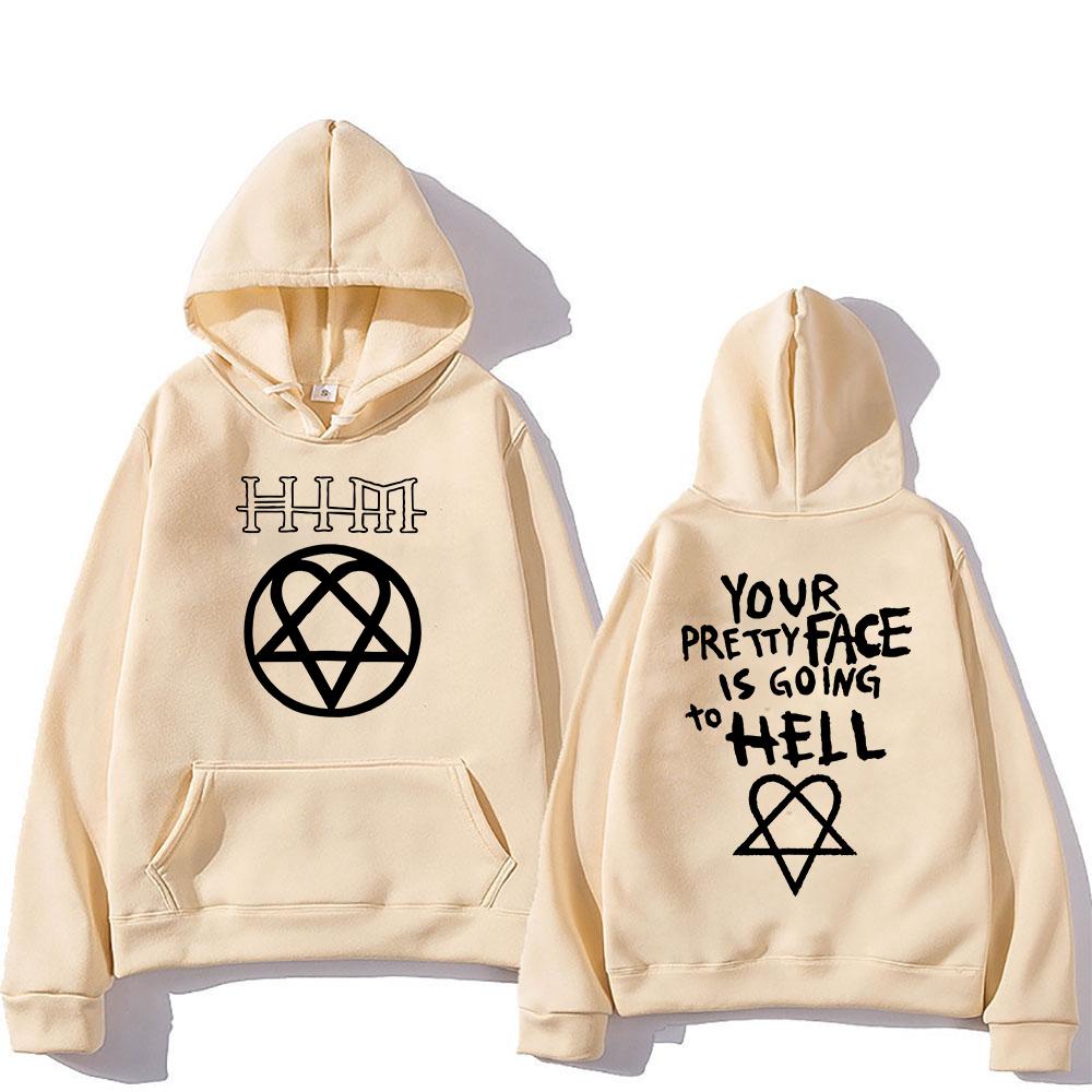 Худи Your Pretty Face Is Going To Hell Him Ville Valo Мужские/женские худи Харадзюку Зимняя флисовая толстовка Винтаж