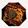 ACDC Theme Automatic Umbrella, Lightweight & Portable, 8 Rib, Perfect for Outdoor Travel, Birthdays, Christmas, Gifts.
