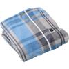 Electric Throw Poncho USB Blanket 130 X 80cm Washable Electric Blanket Shoulder Thread 2 Hour Automatic Off Timer Plaid Pattern Blue YHK-US41(