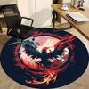 1pc Phoenix Rising Office Round Area Rug, Under Office Chairs Bedroom Living Room Home Decor, Room Deco, Available in Various Sizes