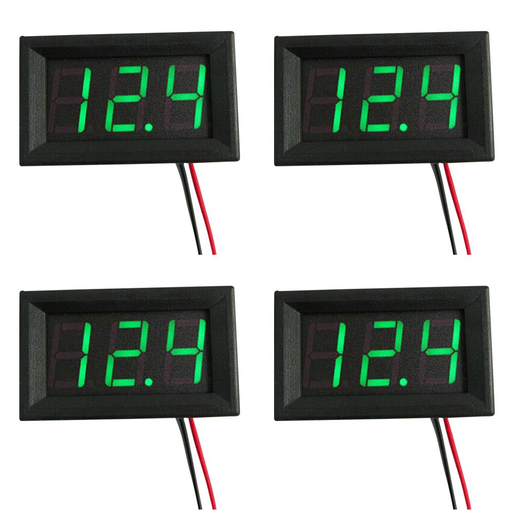 DC4.5V-30V Voltage Meter LED Display 0.56 Inch Mini Voltage Tester Volt Instrument Tool for 6V 12V Electromobile Motorcycle Car