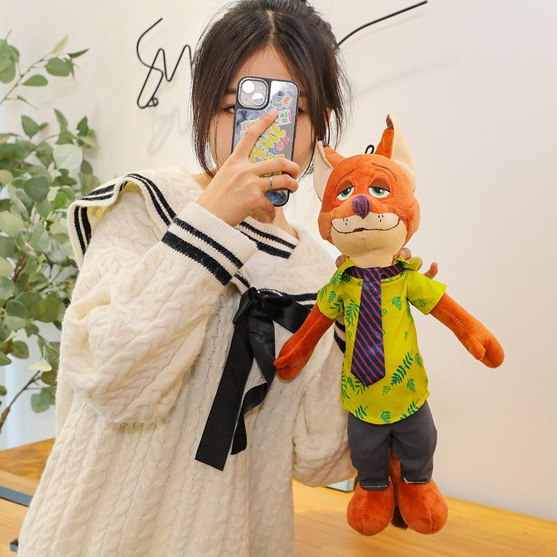 Плюшевые куклы Зверополиса: Лис, Ник, Кролик, Джуди, Кукла, лис, кролик