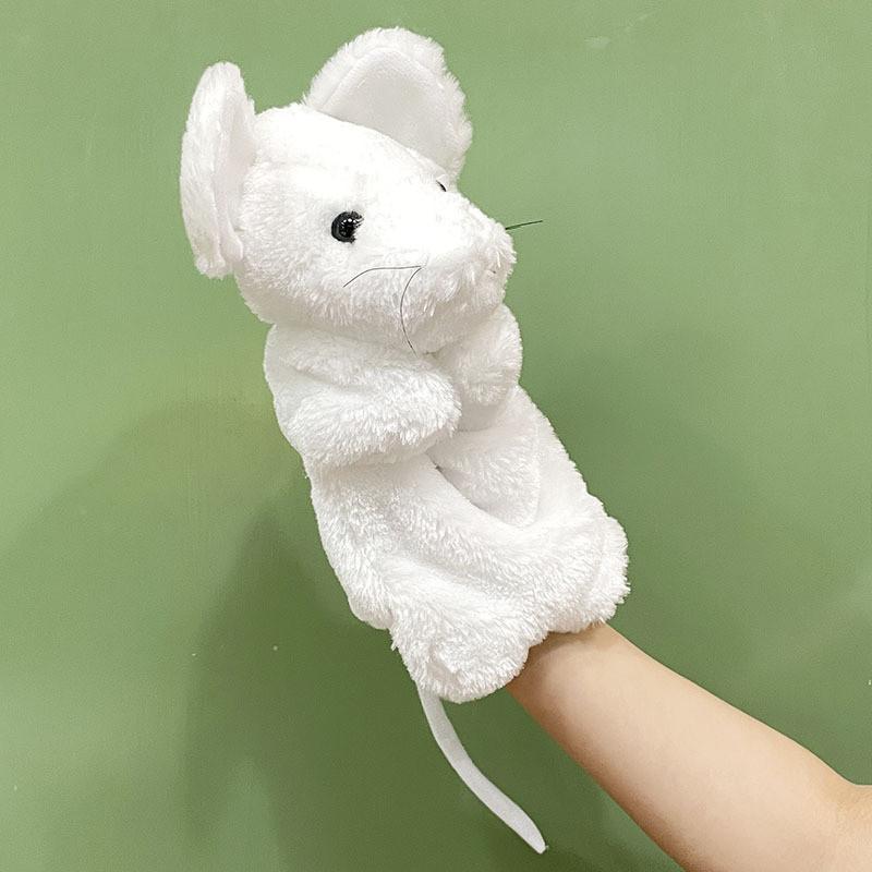 White Gray Mouse Yellow Cat Hand Puppet For Kids Entertainment And Gifts