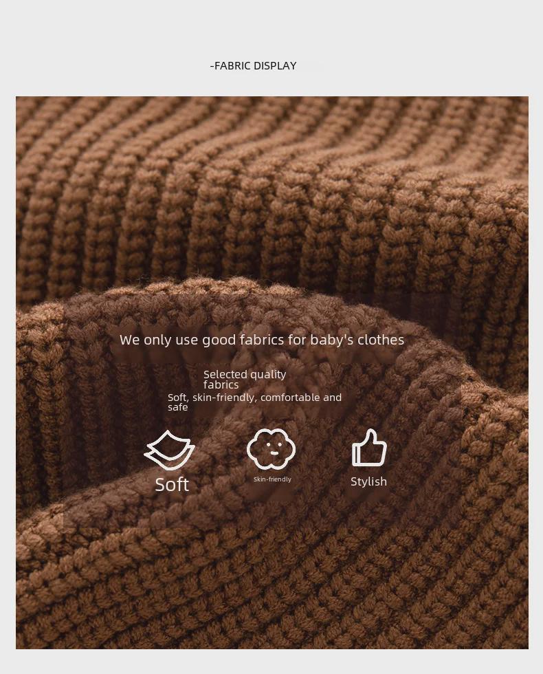 Детский свободный вязаный свитер с круглым вырезом, унисекс, осень/зима