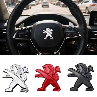 2.9x3.1cm Metal Alloy Sticker Car Steering Wheel Center Badge for 308 307 408 208 508 3008 2008 5008 Emblem Accessories
