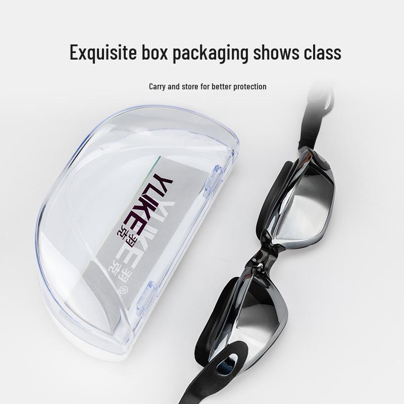 Yuke Очки для плавания для взрослых с защитой от запотевания высокой четкости и берушами для четкого зрения