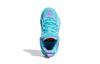 Корпорация монстров. x Adidas Dame 7 EXTPLY Тканевые кроссовки для баскетбола средней высоты Небесно-голубые Детские Возраст 3-7 лет S28977