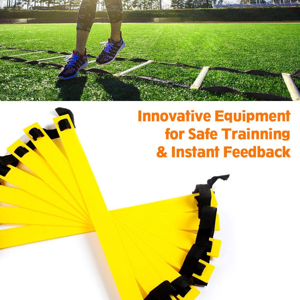 Speed Agility Training Ladder 12 Adjustable Flat Rungs 6m for Football Soccer