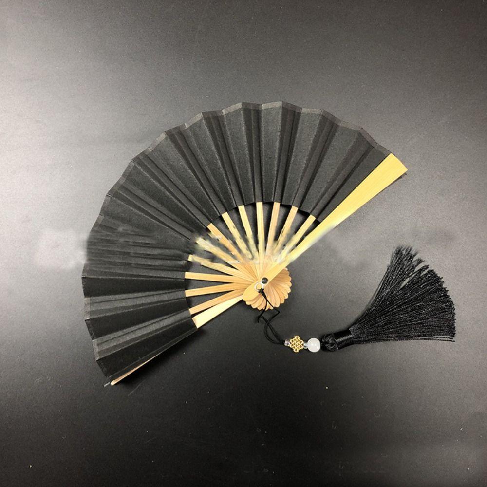 Mini Hanfu Fan Gilded Rice Paper Paper Fans Party Decor Ornaments Folding Fan Children