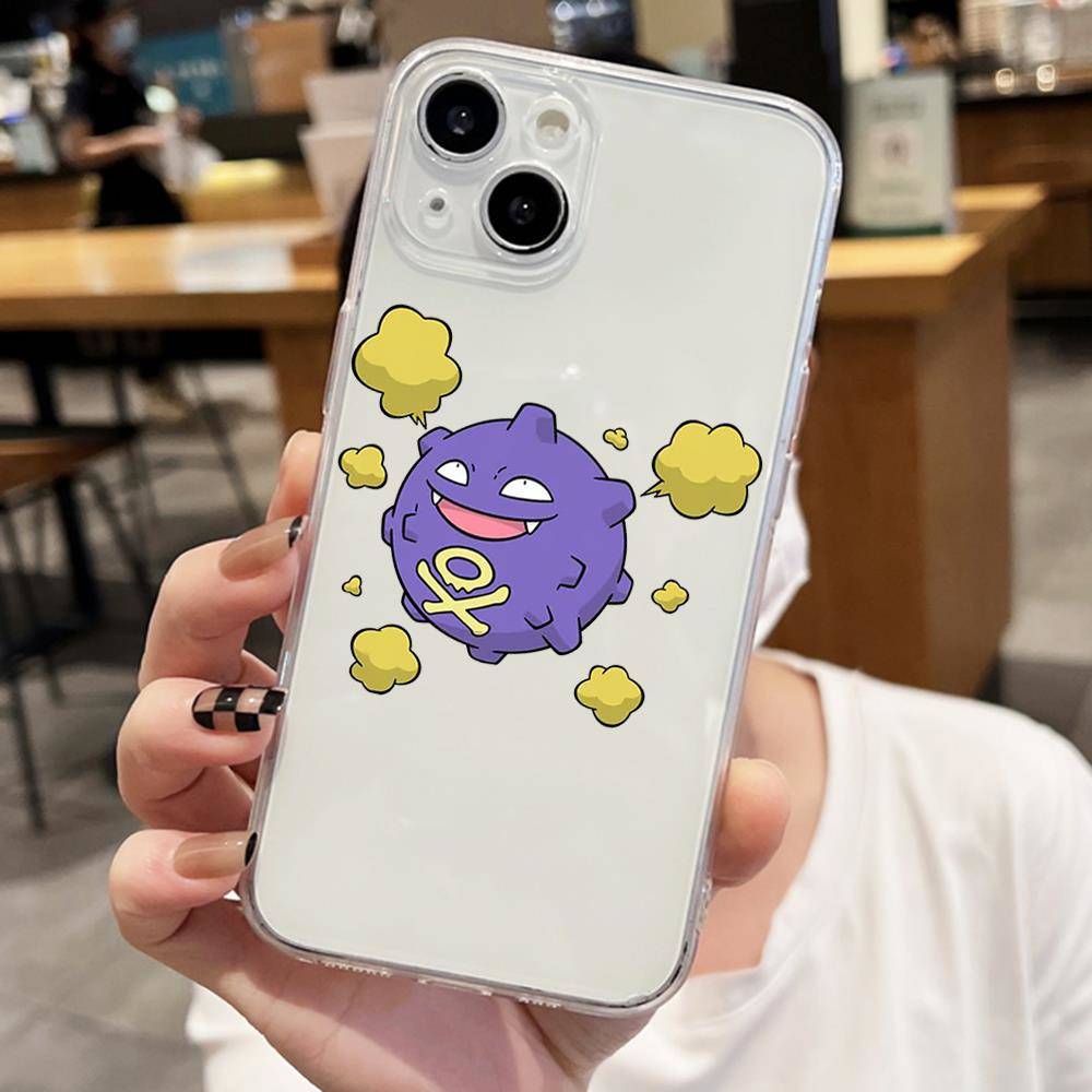 Чехол E-52 Pokemon Gengar для iPhone 7 8 11 12 13 14 15 16 Pro Max Plus Mini Xiaomi Redmi A3 9A 9C 10A 10C 13C Note 9 11 Realme Narzo C30 C55