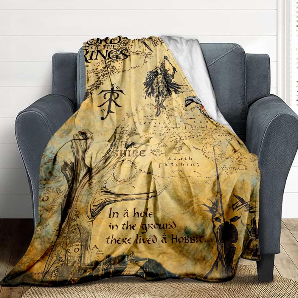 Lord Rings Flannel Blanket Throw Blanket Soft Warm Sofa Bed Camping home Decor Unique Christmas Gift C9261774