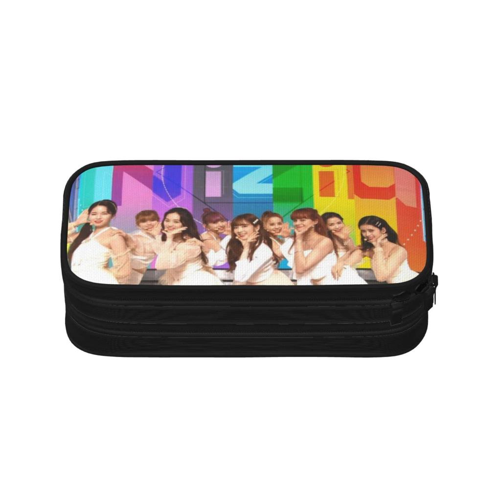 Niziu Niju Goods Пенал Пенал Большая вместимость Двухслойный Двойной Молния Карандашница Стильный Милый Аниме Ручка Чехол Старшая Школа Колледж Средний