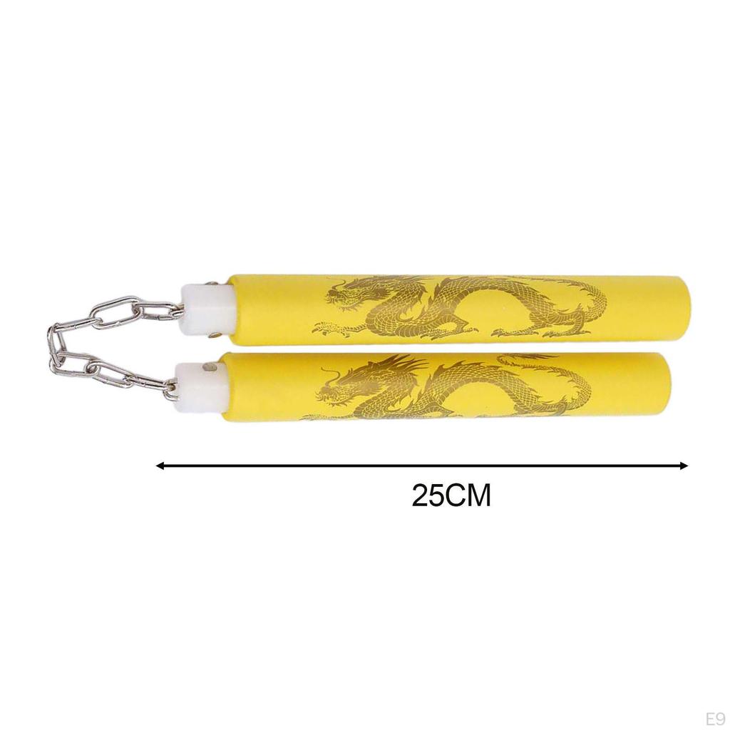 Пенные тренировочные нунчаки, китайские игрушки для занятий спортом, каратэ, красные