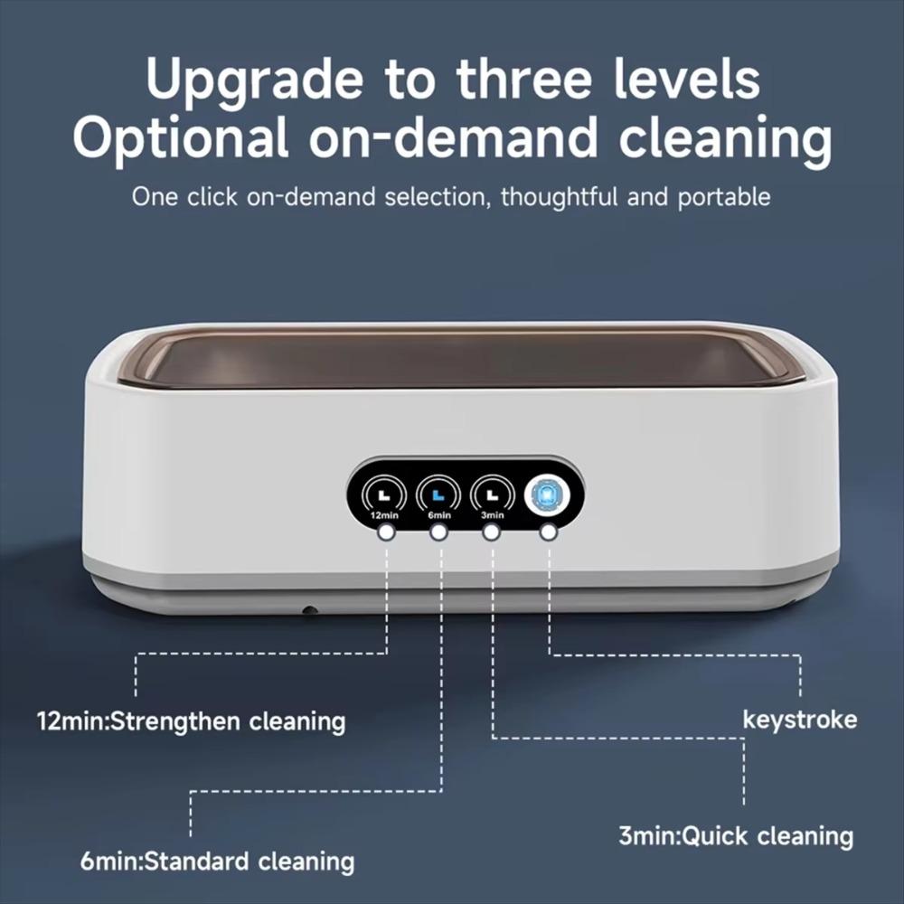 High Frequency Vibration Ultrasonic Jewelry Cleaner 650ML Braces Cleaner Dentures