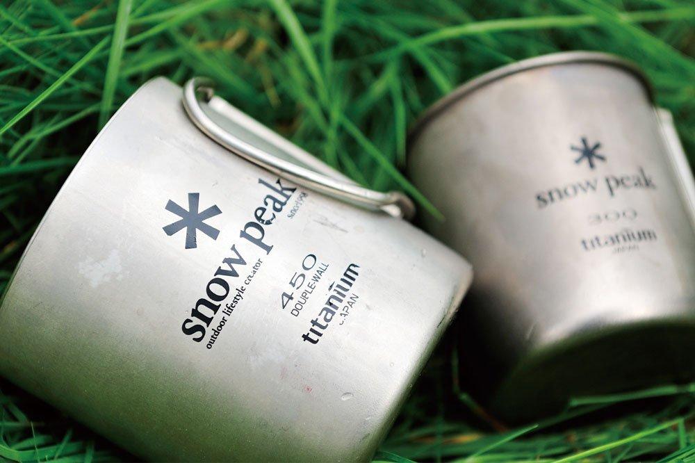 Кружка Snow Peak Titanium Double Mug 220 со складной ручкой [емкость 220 мл] MG-051FHR