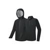 Fitness Solid Color Loose Fit Fashion Outdoor Sports Versatile Detachable Two-Piece Waterproof Windproof Breathable Warm Jacket A11M541704FBK