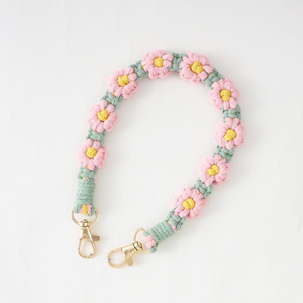 Nordic Style Hand-woven Small Daisies Cute Flowers Stanley Water Cup with Water Cup Rope Cup Cover Silicone Ring