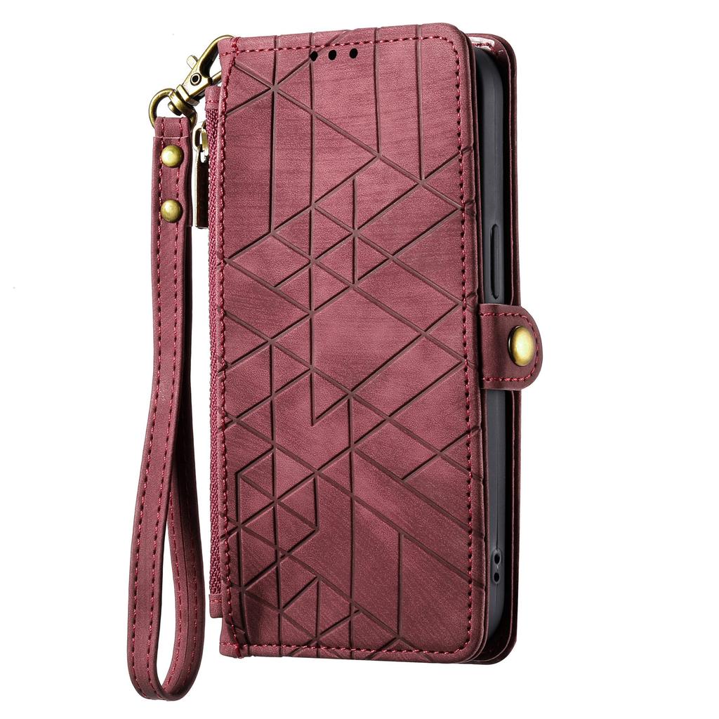 Wallet Zipper Purse Card Solt Leather Case For iPhone 14 15 Pro Max 13 Mini 12 11 SE 2022 X XR XS 8 7 Plus Strap Bag Book Cover