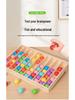 Детский деревянный цветной пазл-абакус: Развивающая игра-пирамидка из бусин и учебное пособие по математике