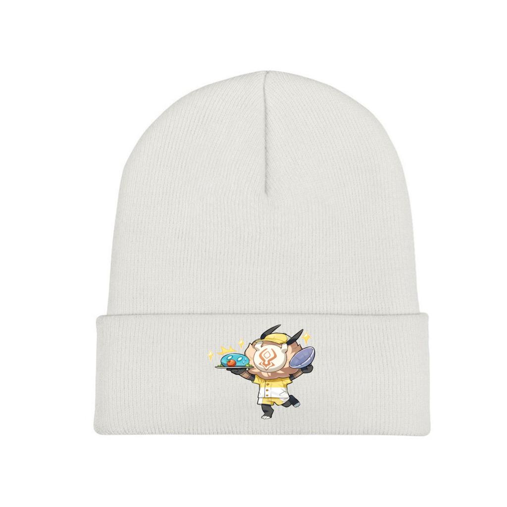 Hilichurl & Hydro Slime Genshin Impact официантка вязаные шапки для женщин шапки унисекс осень-зима шапка аниме игры повседневные кепки