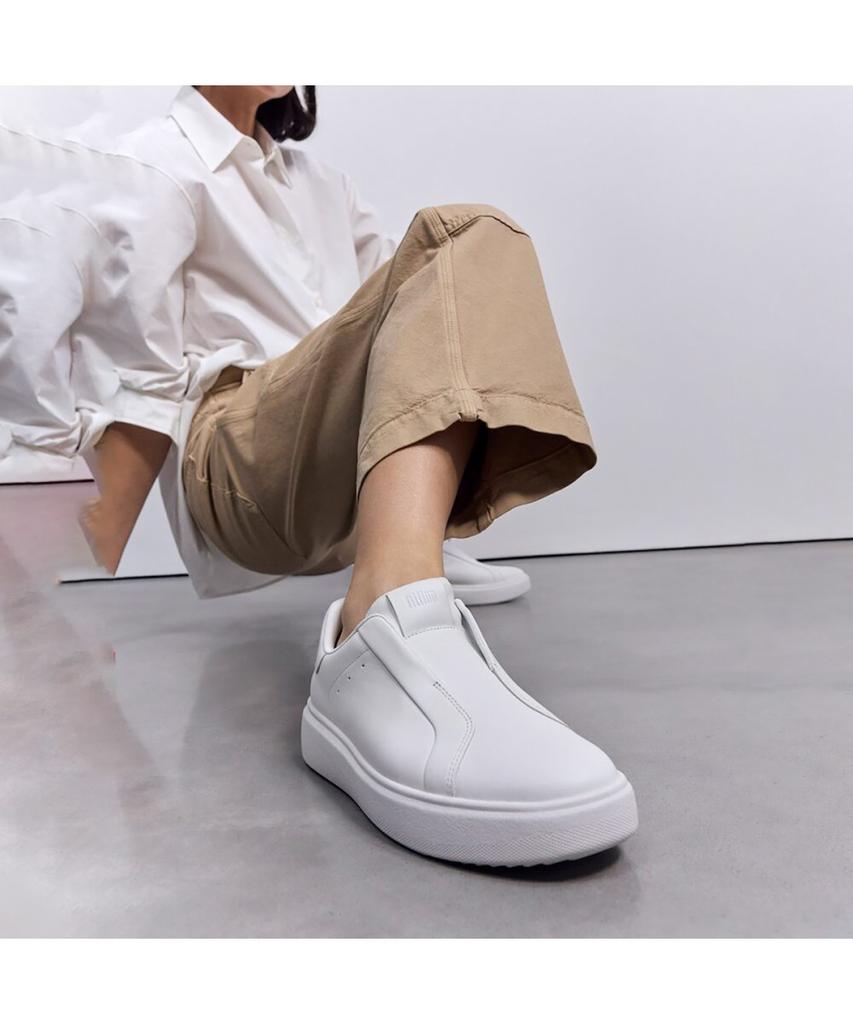 Fitflop [Rtg] Женские кожаные/замшевые кеды без шнурков - Urban White (Ft59K2N131)
