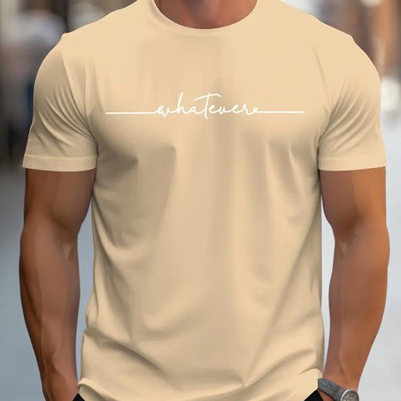 Новая летняя мужская модная футболка Personality Basics Printed Men's T-shirt Top