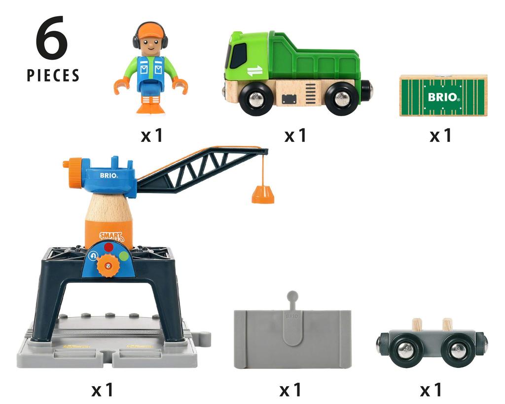 BRIO WORLD Smart Tech Башенный кран [Деревянная железная дорога] 33962