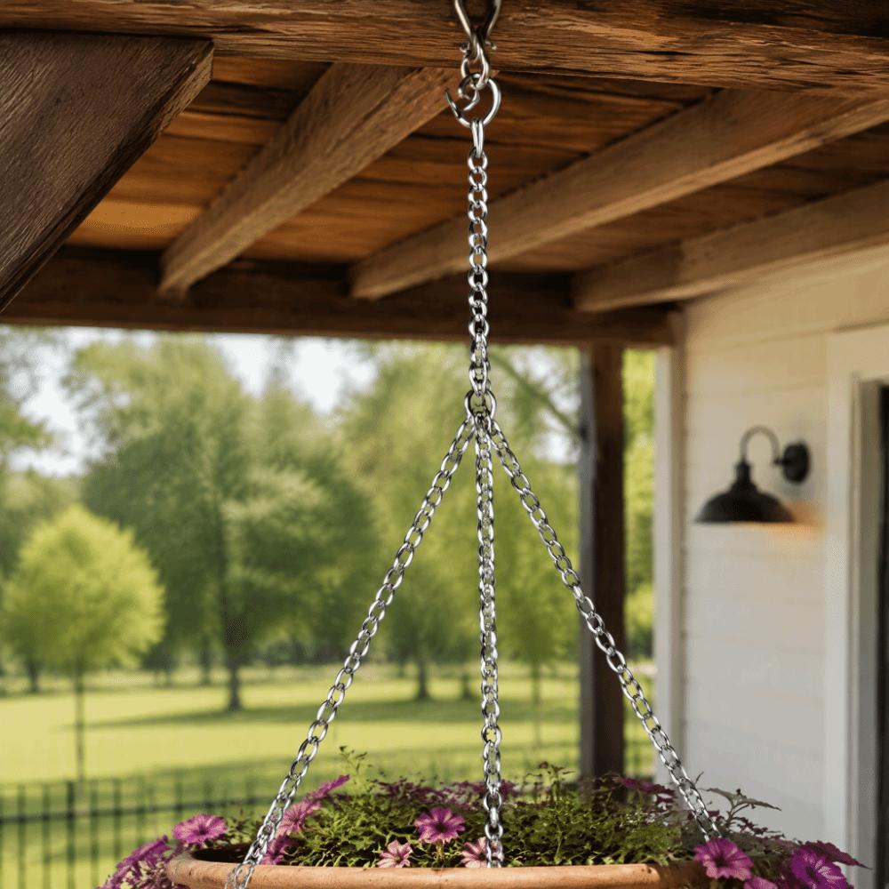Strengthened Metal Hanging Chain Strong Bearing Capacity Hanging Chain with Hooks Outdoor