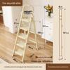 Multi-Functional Folding Indoor A-Frame Step Ladder with Handrail, Thickened Step Stool, Telescopic Design