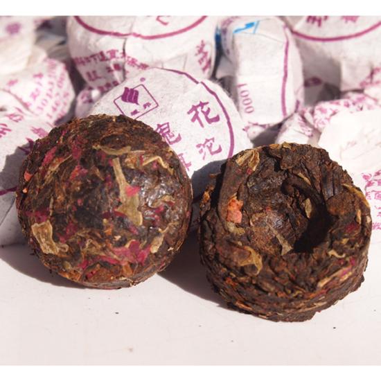 Розовый чай Пуэр Мини Туоча Юньнань Спелый черный чай Пуэр