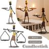 Metal Creative Retro Candlestick Dining Table Human Modeling Party Home Decor