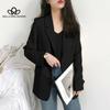 New Spring Autumn Solid Color Simple Blazer Coat Female Korean Style Casual Loose Spring Autumn Blazer