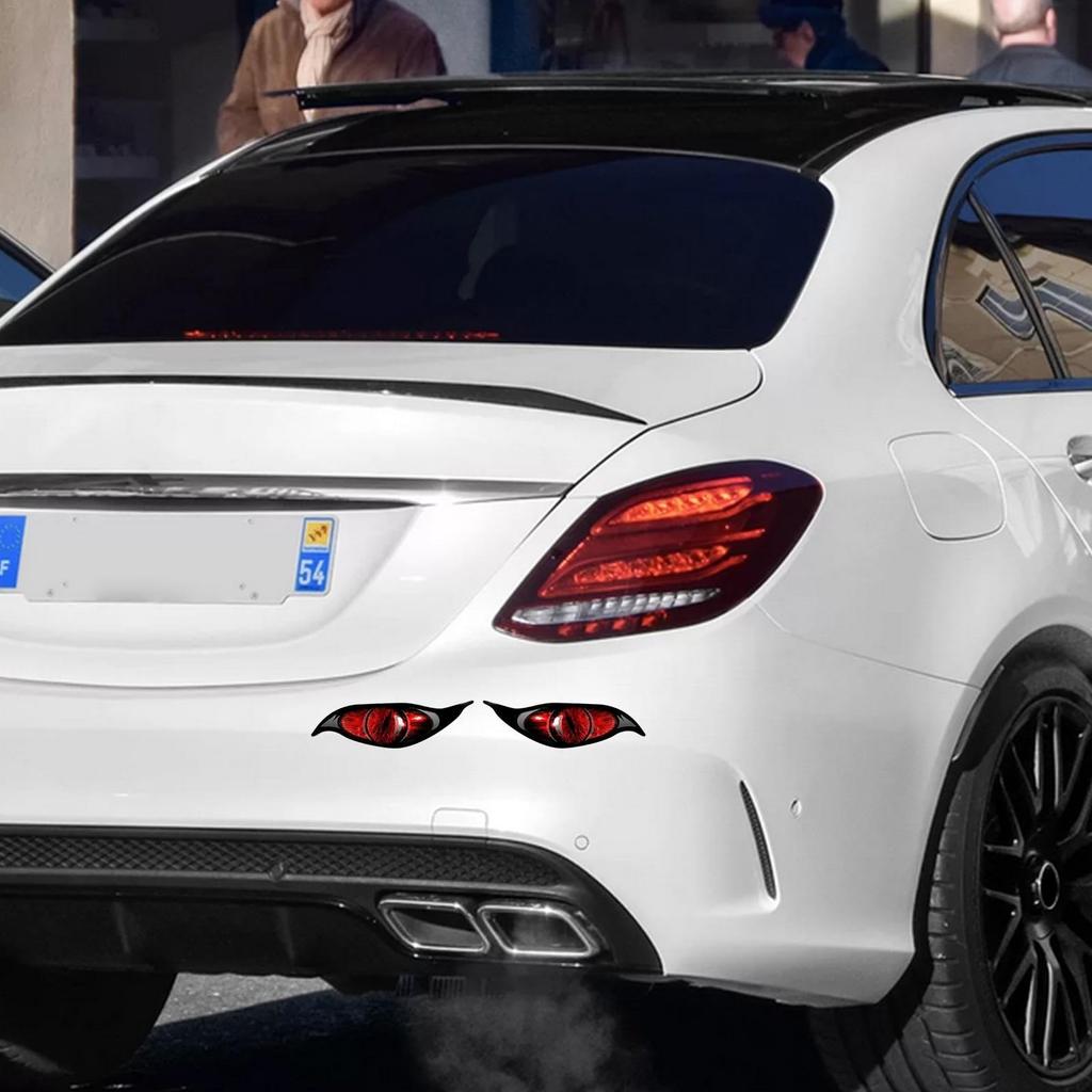 Car Eye Sticker, Scary Eyes Reflective Decal Mirror Cover,Scary Eyes Reflective Car Sticker Cover