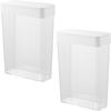 Yamazaki Slim Storage Case with Gasket, 23L, White [Set of 2] Tower 10391 X 2