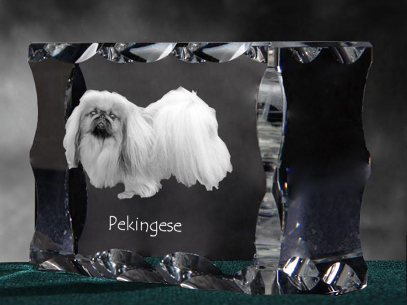 Pekingese, Pekinese, Peke – Crystal with a picture of a dog, glass statuette with a picture | Art-Dog